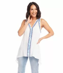 Karen Kane Beaded Tank 13 Karen Kane Beaded Tank -karen kane Sales Shop karenkane 2023 spring 1L28402 WHT 005
