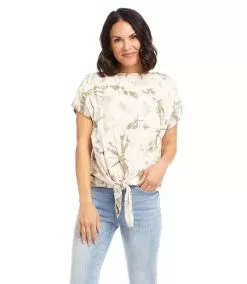 Karen Kane Boatneck Tie-Front Top -karen kane Sales Shop karenkane 2023 spring 1L33205 TD 002