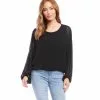 Karen Kane Petite Size Lantern Sleeve Top