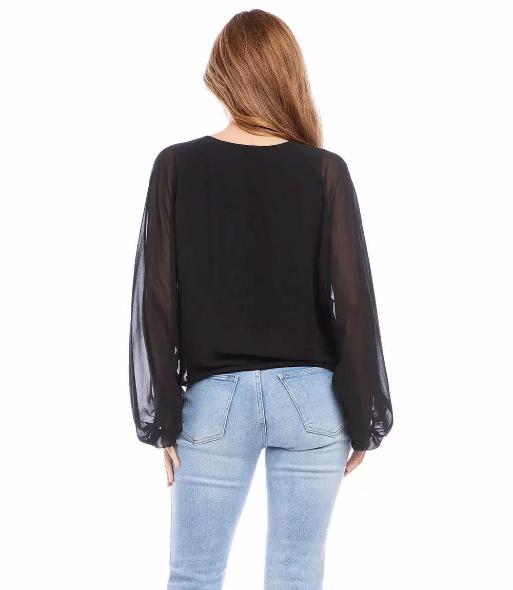 Karen Kane Petite Size Lantern Sleeve Top 4 Karen Kane Petite Size Lantern Sleeve Top - Image 2