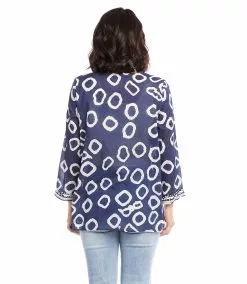 Karen Kane Embroidered Tunic -karen kane Sales Shop karenkane 2023 spring 1L36157 NAV 004