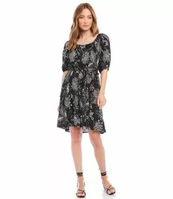 Karen Kane Tiered Short Dress -karen kane Sales Shop karenkane 2023 spring 1L39042 BLK 003