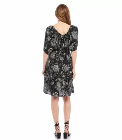 Karen Kane Tiered Short Dress -karen kane Sales Shop karenkane 2023 spring 1L39042 BLK 004