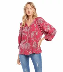 Karen Kane Blouson Sleeve Top 8 Karen Kane Blouson Sleeve Top -karen kane Sales Shop karenkane 2023 spring 1L39043 FUS 003