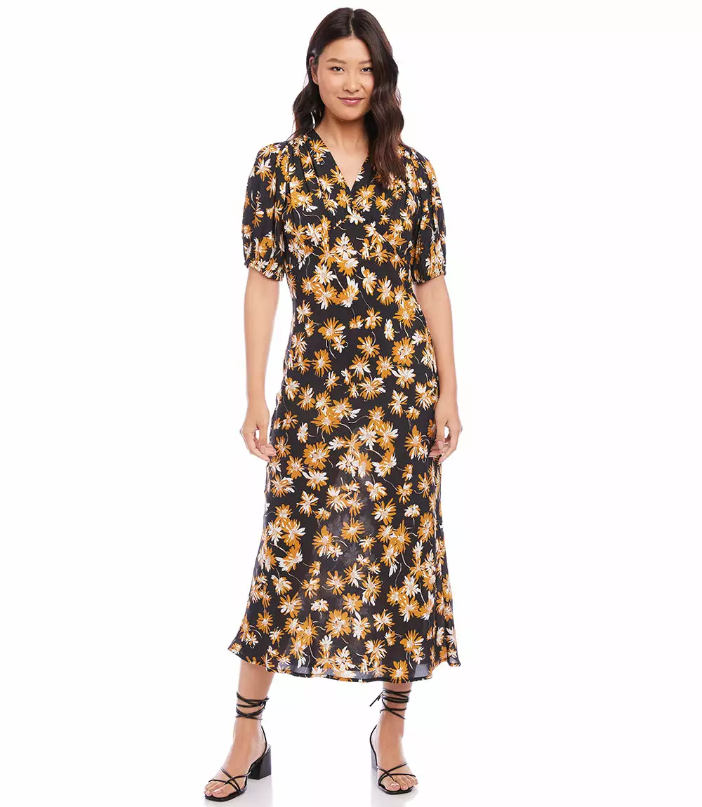 Karen Kane Bias Puff Sleeve Dress 4 Karen Kane Bias Puff Sleeve Dress - Image 2