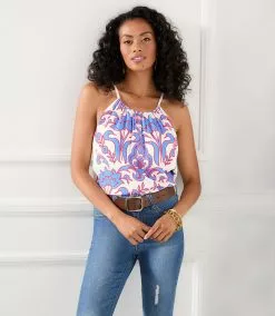 Karen Kane Shirred Tank -karen kane Sales Shop karenkane 2023 spring 1L44590 PRT 005