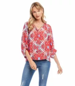 Karen Kane Petite Size Blouson Sleeve Top