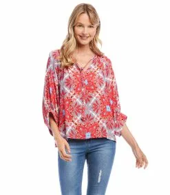 Karen Kane Petite Size Blouson Sleeve Top 10 Karen Kane Petite Size Blouson Sleeve Top -karen kane Sales Shop karenkane 2023 spring 1L45241P PRT 005