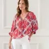 Karen Kane Blouson Sleeve Top -karen kane Sales Shop karenkane 2023 spring 1L45241 PRT 001