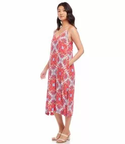 Karen Kane Side Slit Midi Dress -karen kane Sales Shop karenkane 2023 spring 1L45242 PRT 005