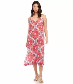 Karen Kane Side Slit Midi Dress -karen kane Sales Shop karenkane 2023 spring 1L45242 PRT 006