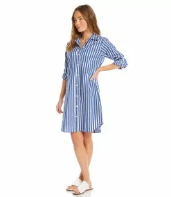 Karen Kane Stripe Shirtdress 16 Karen Kane Stripe Shirtdress -karen kane Sales Shop karenkane 2023 spring 1L45588 IND 005