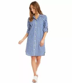 Karen Kane Stripe Shirtdress 18 Karen Kane Stripe Shirtdress -karen kane Sales Shop karenkane 2023 spring 1L45588 IND 007