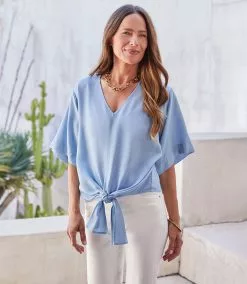 Karen Kane Tie-Front Top
