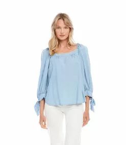 Karen Kane Square Neck Top -karen kane Sales Shop karenkane 2023 spring 1L46528 CHA 003