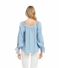 Karen Kane Square Neck Top -karen kane Sales Shop karenkane 2023 spring 1L46528 CHA 004