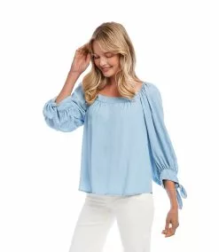Karen Kane Square Neck Top -karen kane Sales Shop karenkane 2023 spring 1L46528 CHA 005