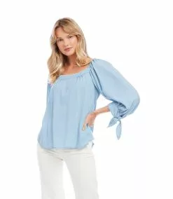 Karen Kane Square Neck Top -karen kane Sales Shop karenkane 2023 spring 1L46528 CHA 006