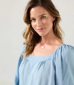 Karen Kane Square Neck Top -karen kane Sales Shop karenkane 2023 spring 1L46528 CHA 010