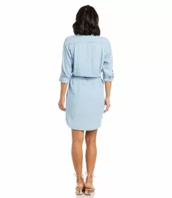 Karen Kane Chambray Shirtdress 13 Karen Kane Chambray Shirtdress -karen kane Sales Shop karenkane 2023 spring 1L46533 CHA 003