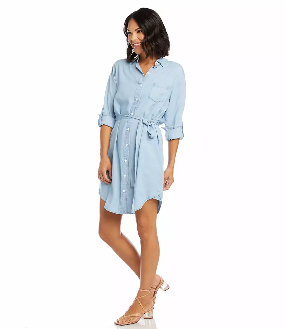 Karen Kane Chambray Shirtdress 6 Karen Kane Chambray Shirtdress - Image 4