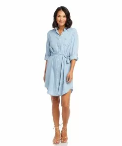 Karen Kane Chambray Shirtdress 16 Karen Kane Chambray Shirtdress -karen kane Sales Shop karenkane 2023 spring 1L46533 CHA 006 scaled
