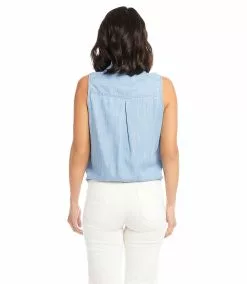 Karen Kane Sleeveless Tieâ€Front Top -karen kane Sales Shop karenkane 2023 spring 1L46534 CHA 003