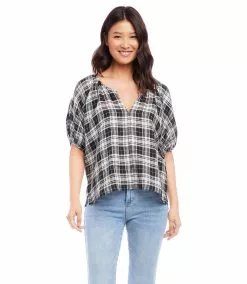 Karen Kane Split Neck Top