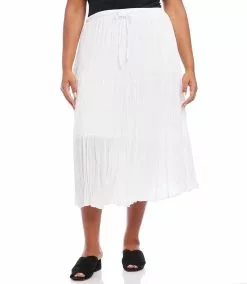 Karen Kane Plus Size Tiered Midi Skirt