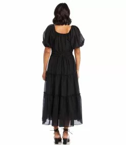 Karen Kane Tiered Poof Sleeve Dress 10 Karen Kane Tiered Poof Sleeve Dress -karen kane Sales Shop karenkane 2023 spring 1L67161 BLK 003