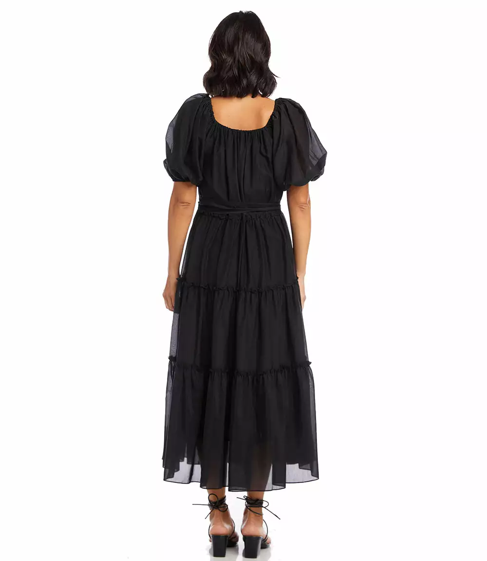 Karen Kane Tiered Poof Sleeve Dress 5 Karen Kane Tiered Poof Sleeve Dress - Image 3