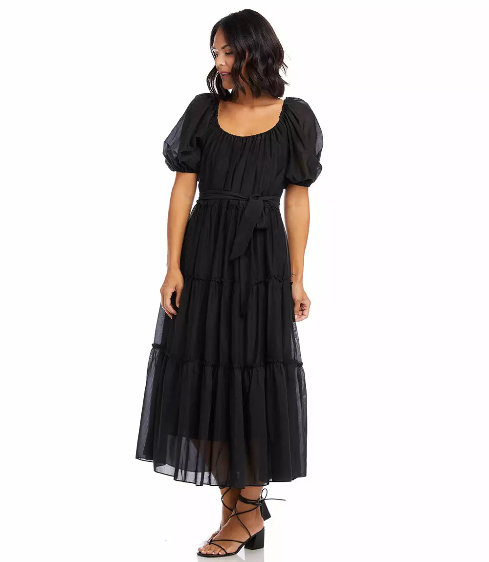 Karen Kane Tiered Poof Sleeve Dress 6 Karen Kane Tiered Poof Sleeve Dress - Image 4