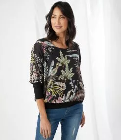 Karen Kane Blouson Top -karen kane Sales Shop karenkane 2023 spring 1L68126 PRT 001