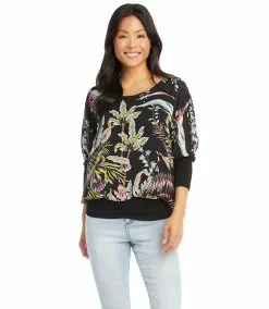 Karen Kane Blouson Top -karen kane Sales Shop karenkane 2023 spring 1L68126 PRT 002