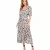 Karen Kane Petite Size Puff Sleeve Dress -karen kane Sales Shop karenkane 2023 spring 1L69310P PRT 002
