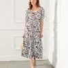 Karen Kane Puff Sleeve Dress -karen kane Sales Shop karenkane 2023 spring 1L69310 PRT 001