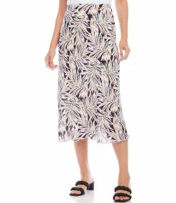 Karen Kane Petite Size Bias Cut Midi Skirt