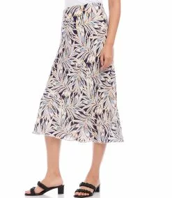 Karen Kane Petite Size Bias Cut Midi Skirt -karen kane Sales Shop karenkane 2023 spring 1L69311P PRT 004