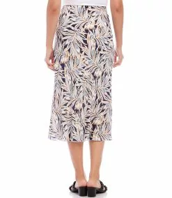 Karen Kane Bias Cut Midi Skirt -karen kane Sales Shop karenkane 2023 spring 1L69311 PRT 003