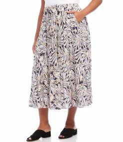 Karen Kane Plus Size Tiered Midi Skirt -karen kane Sales Shop karenkane 2023 spring 1L69312W PRT 004