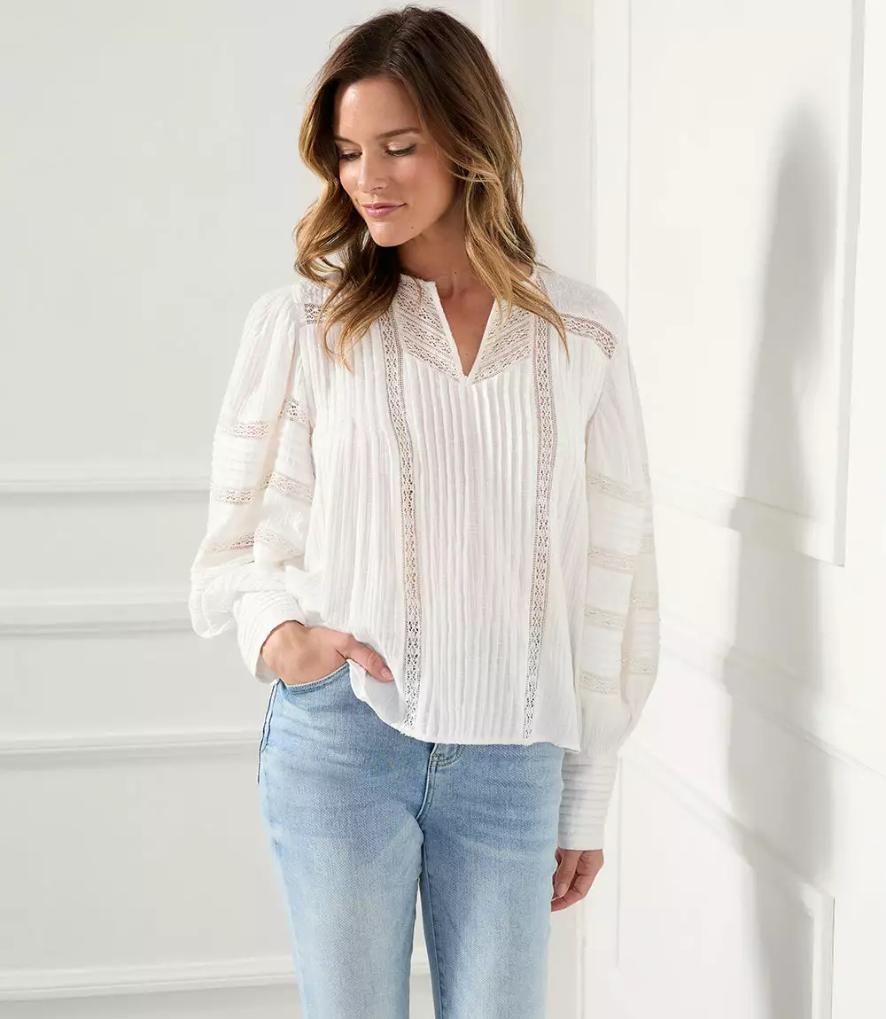 Karen Kane Blouson Sleeve Lace Top 4 Karen Kane Blouson Sleeve Lace Top - Image 2