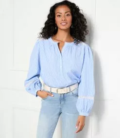 Karen Kane Striped Cotton Top