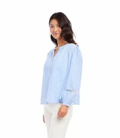 Karen Kane Striped Cotton Top -karen kane Sales Shop karenkane 2023 spring 1L70173 STP 004