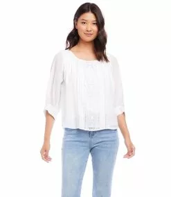 Karen Kane Lace Inset Top 8 Karen Kane Lace Inset Top -karen kane Sales Shop karenkane 2023 spring 1L70174 OWH 001