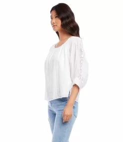 Karen Kane Lace Inset Top 10 Karen Kane Lace Inset Top -karen kane Sales Shop karenkane 2023 spring 1L70174 OWH 003