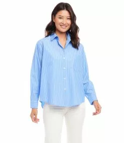 Karen Kane Stripe Shirt -karen kane Sales Shop karenkane 2023 spring 1L74559 BLU 005