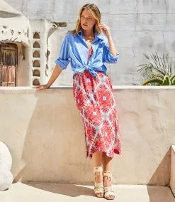 Karen Kane Stripe Shirt -karen kane Sales Shop karenkane 2023 spring 1L74559 BLU 006