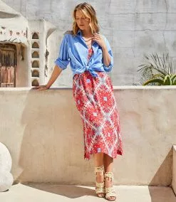 Karen Kane Stripe Shirt -karen kane Sales Shop karenkane 2023 spring 1L74559 BLU 007