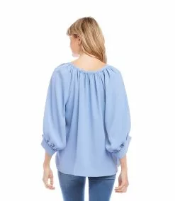 Karen Kane Blouson Sleeve Top 13 Karen Kane Blouson Sleeve Top -karen kane Sales Shop karenkane 2023 spring 1L78203 BLU 003