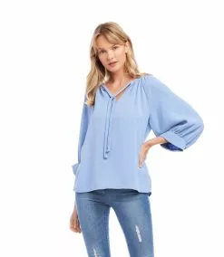 Karen Kane Blouson Sleeve Top 15 Karen Kane Blouson Sleeve Top -karen kane Sales Shop karenkane 2023 spring 1L78203 BLU 005